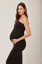 Bumpsuit Maternity the zoe tube maxi dress in black