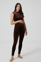 The Solid Velvet Gia Maternity Bumpsuit